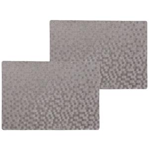 Wicotex 10x stuks stevige luxe Tafel placemats Stones grijs 30 x 43 cm -