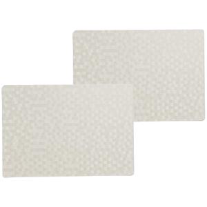 Wicotex 10x stuks stevige luxe Tafel placemats Stones wit 30 x 43 cm -