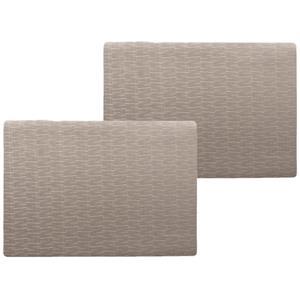 Wicotex 12x stuks stevige luxe Tafel placemats Jaspe taupe 30 x 43 cm -