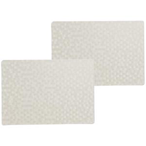 Wicotex 12x stuks stevige luxe Tafel placemats Stones wit 30 x 43 cm -