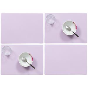 Wicotex Set van 12x stuks stevige luxe Tafel placemats Plain lila paars 30 x 43 cm -