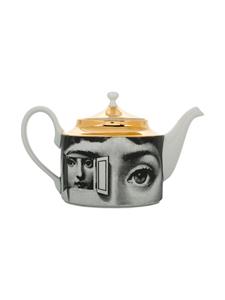 Fornasetti Theepot met print - Wit