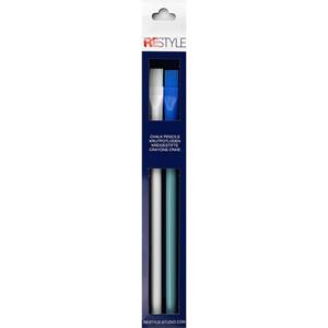 Restyle krijtpotloden - wit/blauw