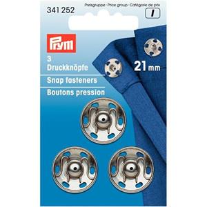 Prym drukkers zilver 21 mm-3 stuks