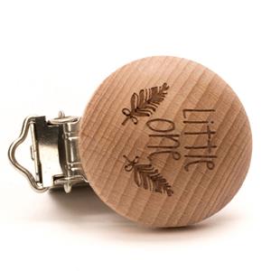 Pipoos houten speenclip 2 stuks'Little one'