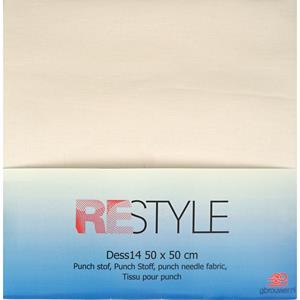 Pipoos dess 14 punch stof - 50x50 cm ecru