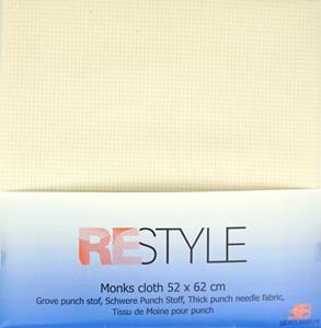 Pipoos monks punch stof - 52x62 cm ecru