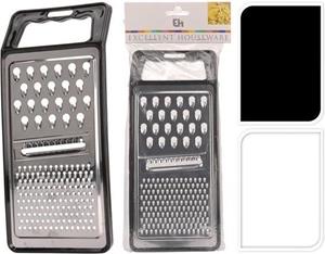 RVS keuken rasp / handrasp zwart handvat 24 cm -