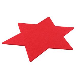 1x stuks ster vormige placemats rood 25 cm van kunststof -