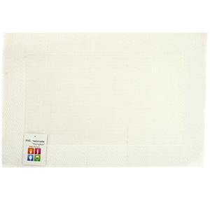 Merkloos Placemats Hampton - 1x - wit - PVC - 30 x 45 cm -