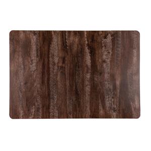 Merkloos Tafel placemat donker hout kleur 43 x 28 cm van kunststof -