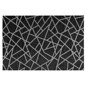 Secret de Gourmet Rechthoekige placemat grafische print zwart texaline 45 x 30 cm -