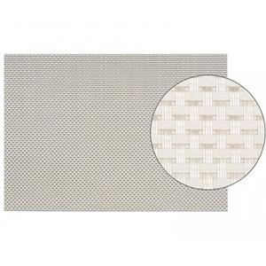 Merkloos Placemat met geweven print wit 45 x 30 cm -