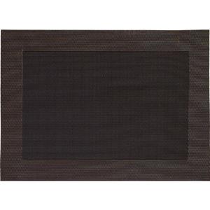 Merkloos 1x Placemat donkerbruin geweven/gevlochten met rand 45 x 30 cm -