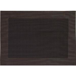 Merkloos 1x Placemat donkerbruin geweven/gevlochten met rand 45 x 30 cm -