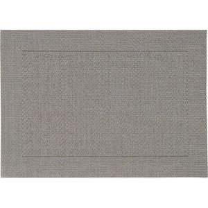 Merkloos 1x Placemat grijs geweven/gevlochten met rand 45 x 30 cm -