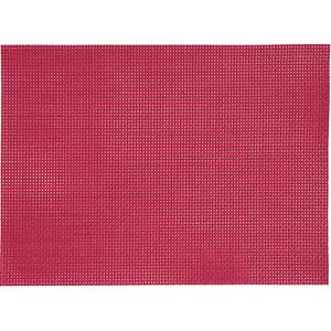 Merkloos 1x Placemats rood geweven/gevlochten 45 x 30 cm -