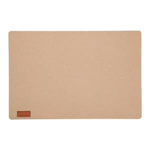 Cepewa Rechthoekige placemat met ronde hoeken polyester beige 30 x 45 cm -