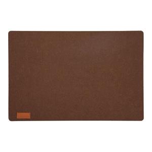 Cepewa Rechthoekige placemat met ronde hoeken polyester cappuccino bruin 30 x 45 cm -