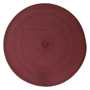 Secret de Gourmet Ronde placemat gevlochten kunststof bordeaux rood cm -