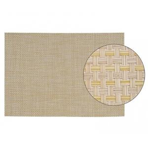 Merkloos Placemat met geweven print beige 45 x 30 cm -