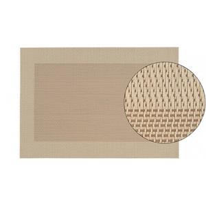 Merkloos 1x Placemat beige/bruin geweven/gevlochten met rand 45 x 30 cm -