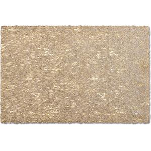 Zeller 1x Rechthoekige gevlochten placemats glanzend goud 30 x 45 cm -