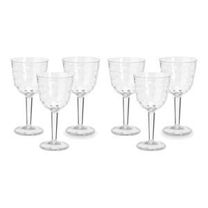 Leknes Wijnglas Gloria - 6x - transparant - onbreekbaar kunststof - 450 ml -