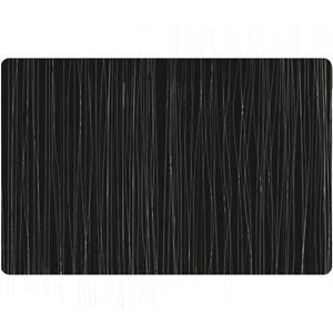 Zeller 1x Rechthoekige placemats metallic zwart 30 x 45 cm -