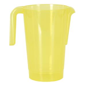 Excellent Houseware Schenkkan/waterkan - geel - 1500 ML - kunststof - 20 x 18 x 20,5 cm -