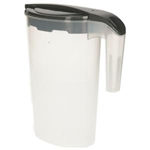 Excellent Houseware Schenkkan/waterkan - antraciet - 1750 ML - kunststof - 22 x 10 x 22 cm -