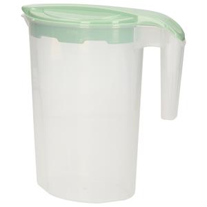 Excellent Houseware Schenkkan/waterkan - groen - 1750 ML - kunststof - 22 x 10 x 22 cm -