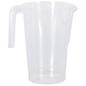 Excellent Houseware Schenkkan/waterkan - transparant - 1500 ML - kunststof - 20 x 18 x 20,5 cm -