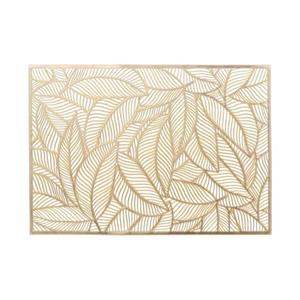 Unique Living Placemat Nissa - 1x - goud blad motief - 30 x 45 cm - onderlegger -