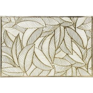 Decoris Gouden bladeren placemat 30 x 45 cm rechthoek -