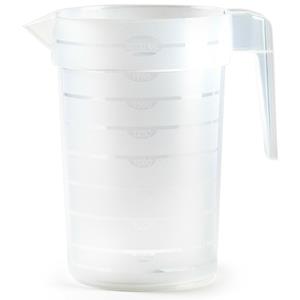 PlasticForte Waterkan/schenkkan - transparant - 2000 ML - kunststof -