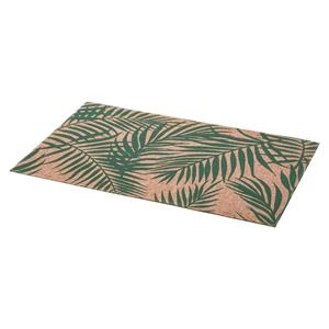 Secret de Gourmet Rechthoekige placemat Palm groen linnen mix 45 x 30 cm -