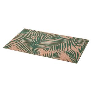 Secret de Gourmet Rechthoekige placemat Palm groen linnen mix 45 x 30 cm -
