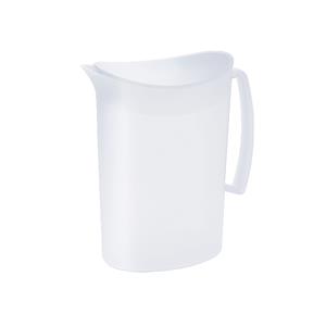 Juypal Hogar Schenkkan/waterkan met deksel - wit - 2 liter - kunststof - L20 x H23 cm -