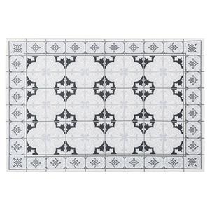 Secret de Gourmet Rechthoekige placemat mozaiek grijs vinyl 45 x 30 cm -