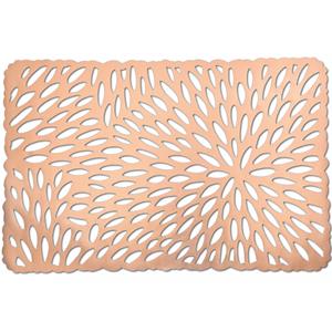 Zeller 1x Rechthoekige placemats glanzend koper 29 x cm -