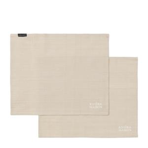 Rivièra Maison Riviera Maison Placemat set Katoen Plain - Whisper Flax - Beige