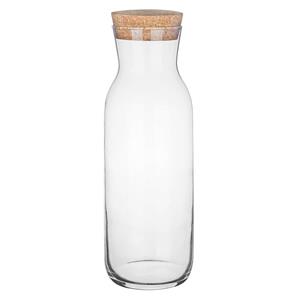 Glasmark Waterkan - met deksel - 1L - glas - kurk - waterkaraf - schenkkan -