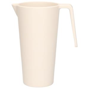 Excellent Houseware Schenkkan/waterkan - creme wit - 1500 ML - melamine - D10 x H21 cm -