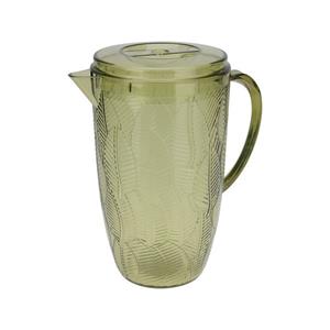 Excellent Houseware Schenkkan/waterkan - groen - 2500 ML - kunststof - D14 x H21 cm -