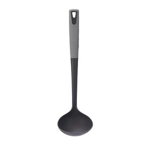 Kookgerei soeplepel/opscheplepel - zwart - kunststof - 32 cm - Keukengerei -