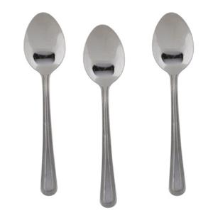 Theelepels/dessertlepels - 3x - RVS - 18 cm -