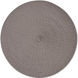 Zeller 1x Ronde placemats mokka bruin geweven cm -