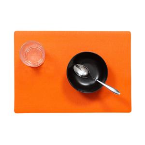 Wicotex Stevige luxe Tafel placemats Plain oranje 30 x 43 cm -