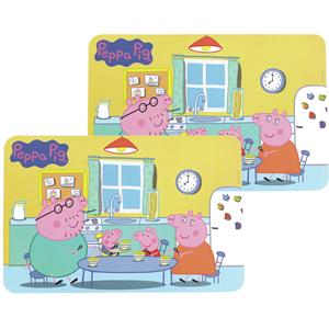Peppa Pig 2x stuks placemats voor kinderen
